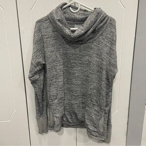 Athleta Grey Dolman Sleeve Cowl Neck Sweatshirt